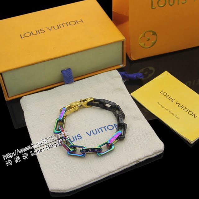 Louis Vuitton新款飾品 路易威登男女同款手鏈 LV粗鏈條手鏈  zglv1831